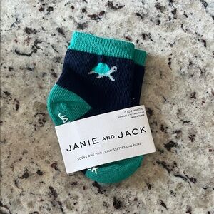 New - Janie and Jack Navy and Teal Turtle Socks
